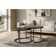 Masute Living - Set de 2 masute cu blat ceramic Aurora Oro ELEGANCE 75cm