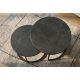 Masute Living - Set de 2 masute cu blat ceramic gri ELEGANCE 75cm