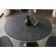 Mese dining - Masa rotunda bistro cu blat ceramic gri LYON 80cm