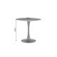 Mese dining - Masa rotunda bistro cu blat ceramic gri LYON 80cm