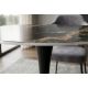 Mese dining - Masa rotunda bistro cu blat ceramic aurora oro LYON 80cm