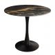 Mese dining - Masa rotunda bistro cu blat ceramic aurora oro LYON 80cm