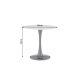 Mese dining - Masa rotunda bistro cu blat ceramic alb LYON 80cm