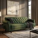 Canapea extensibila, Catifea Vogue verde muschi, Maison Belle Affaire 220cm
