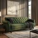 Canapea extensibila, Catifea Vogue verde muschi, Maison Belle Affaire 220cm