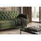 Canapele - Canapea extensibila, Catifea Vogue verde muschi, Maison Belle Affaire 220cm