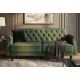 Canapele - Canapea extensibila, Catifea Vogue verde muschi, Maison Belle Affaire 220cm