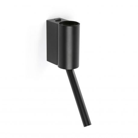 Aplice, corpuri de iluminat pentru pereti - Aplica LED ambientala cu reader directionabil DANTE negru 5W/3W 2700K