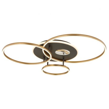 Lustre aplicate - Lustra LED aplicata design circular INVERTINA auriu/antracit