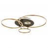 Lustra LED aplicata design circular INVERTINA auriu/antracit