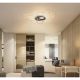 Lustre aplicate - Lustra LED aplicata design circular INVERTINA auriu/antracit