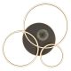 Lustre aplicate - Lustra LED aplicata design circular INVERTINA auriu/antracit