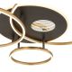 Lustre aplicate - Lustra LED aplicata design circular INVERTINA auriu/antracit