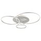 Lustra LED aplicata design circular INVERTINA argintie