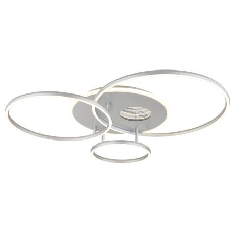 Lustre aplicate - Lustra LED aplicata design circular INVERTINA argintie
