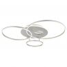 Lustra LED aplicata design circular INVERTINA argintie