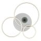 Lustre aplicate - Lustra LED aplicata design circular INVERTINA argintie