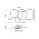 Lustre aplicate - Lustra LED aplicata design circular INVERTINA argintie