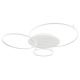 Lustra LED aplicata design circular INVERTINA alb
