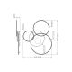 Lustre aplicate - Lustra LED aplicata design circular INVERTINA alb