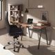 Birouri - Birou modern din lemn furniruit si fibra de sticla Walnut