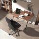 Birouri - Birou modern din lemn furniruit si fibra de sticla Walnut