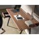 Birouri - Birou modern din lemn furniruit si fibra de sticla Walnut