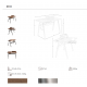 Birouri - Birou modern din lemn furniruit si fibra de sticla Walnut