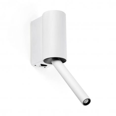 Aplice, corpuri de iluminat pentru pereti - Aplica LED cu reader directionabil DANTE alba 3W 2700K