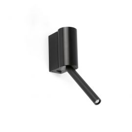 Aplice, corpuri de iluminat pentru pereti - Aplica LED cu reader directionabil DANTE negru 3W 2700K