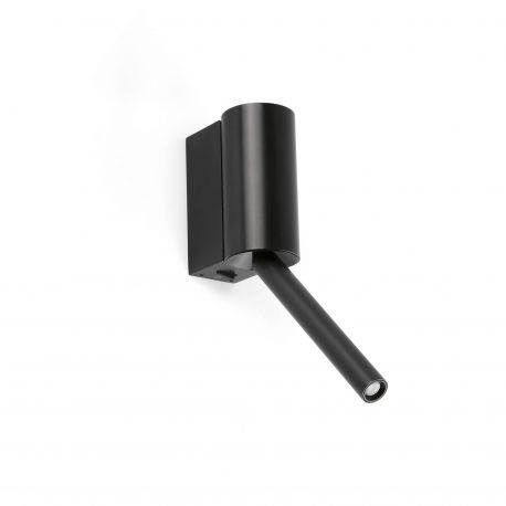 Aplice, corpuri de iluminat pentru pereti - Aplica LED cu reader directionabil DANTE negru 3W 2700K