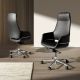 Scaune Birou cu role - Scaun de birou modern piele sintetica Black
