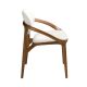 Scaune - Scaun din lemn si tesatura Off-White