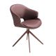 Scaune - Scaun modern pivotant piele sintetica maro cupru