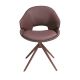 Scaune - Scaun modern pivotant piele sintetica maro cupru