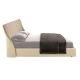 Paturi - Pat dublu tapitat design LUX Brown-Cream 180x200cm