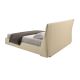 Paturi - Pat dublu tapitat design LUX Brown-Cream 180x200cm