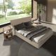 Paturi - Pat dublu tapitat design LUX Brown-Cream 180x200cm