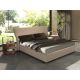 Paturi - Pat dublu tapitat design LUX Brown-Cream 180x200cm
