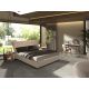 Paturi - Pat dublu tapitat design LUX Brown-Cream 180x200cm