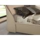 Paturi - Pat dublu tapitat design LUX Brown-Cream 180x200cm