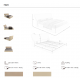 Paturi - Pat dublu tapitat design LUX Brown-Cream 180x200cm