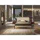 Paturi - Pat dublu tapitat design LUX Cream 180x200cm