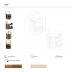 Noptiere - Noptiera LUX din lemn furniruit si piele sintetica Walnut