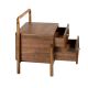 Noptiere - Noptiera LUX din lemn furniruit Walnut