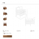 Noptiere - Noptiera LUX din lemn furniruit Walnut