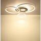 Lustre aplicate - Lustra LED aplicata design circular cu telecomanda INVERTINA alb/ nisip