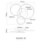 Lustre aplicate - Lustra LED aplicata design circular cu telecomanda INVERTINA alb/ nisip