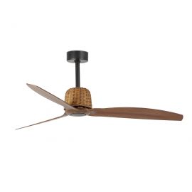 Ventilator aplicat tavan cu telecomanda WEAVER M Black/walnut