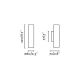 Aplice, corpuri de iluminat pentru pereti - Aplica perete ambientala design modern STAN 2L aluminiu/negru